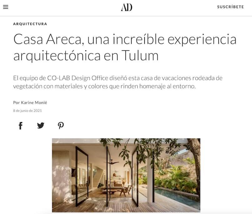 Casa Areca, Awarded Architectural Villa Located In A Secured Gated Community, With Concierge Services Tulum Bagian luar foto
